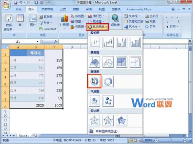 word如何制作圆环百分表