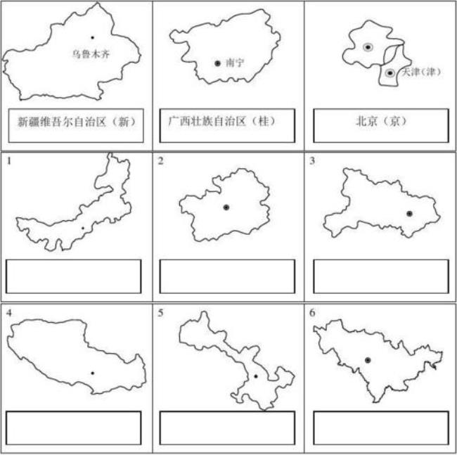 34个省按地理方位怎么排列