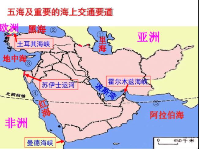 中亚和西亚范围图