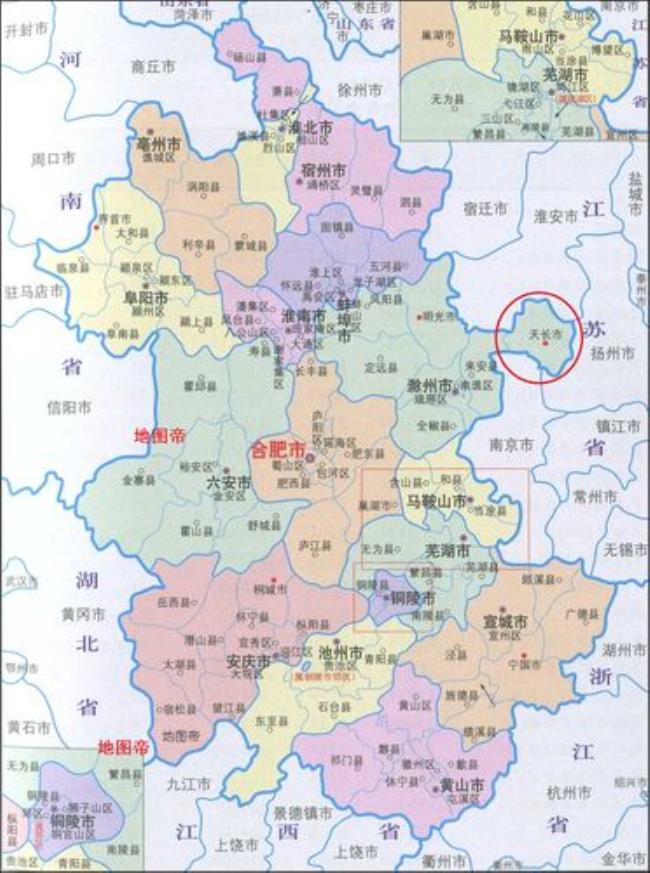 安徽省江苏省交界地图