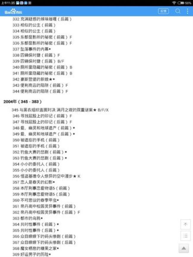 名侦探柯南国语全集目录