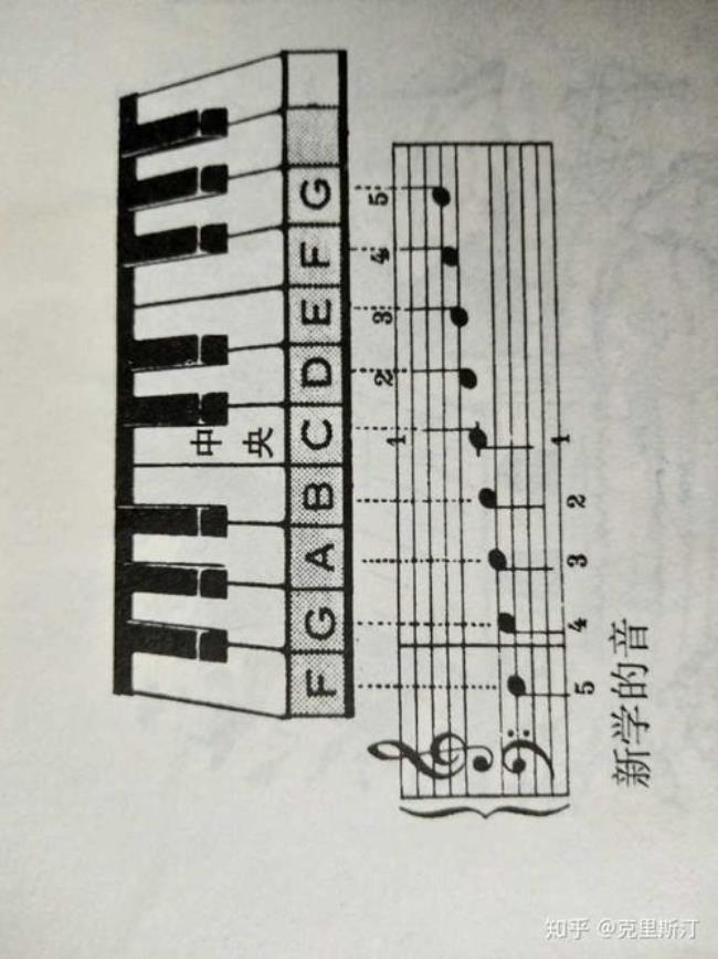初学钢琴如何识左手五线谱