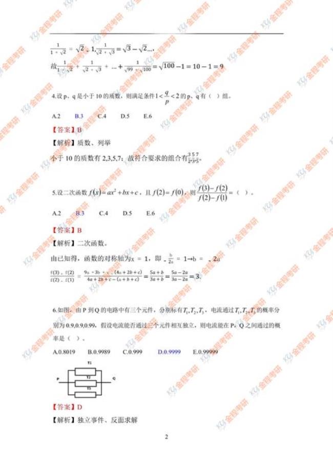 会计专硕考研数学是什么