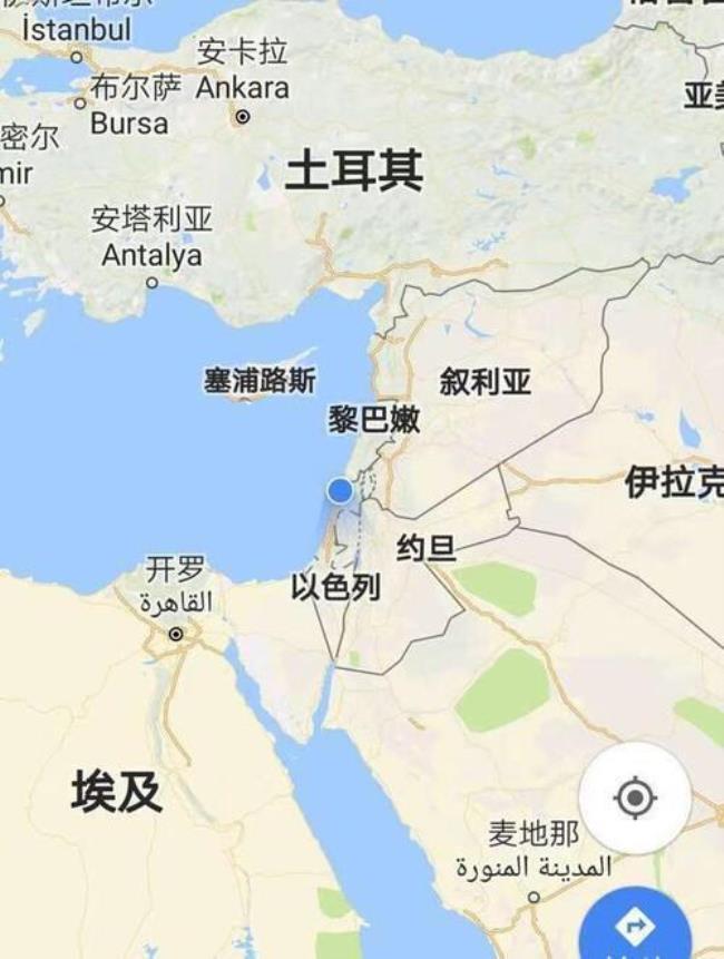 巴勒斯坦地区范围