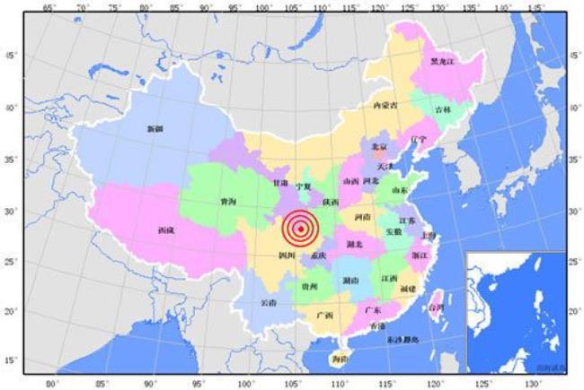 四川和陕西交界处地图