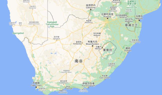 南非地理位置地图