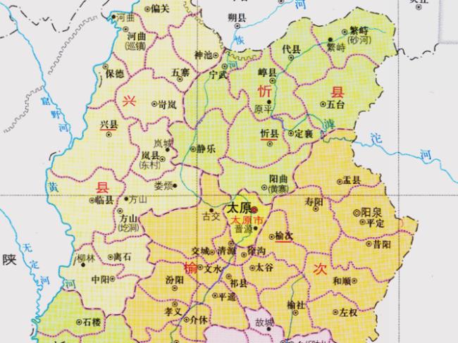 河南省和山西省交界地图