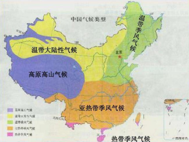 中国温带地图