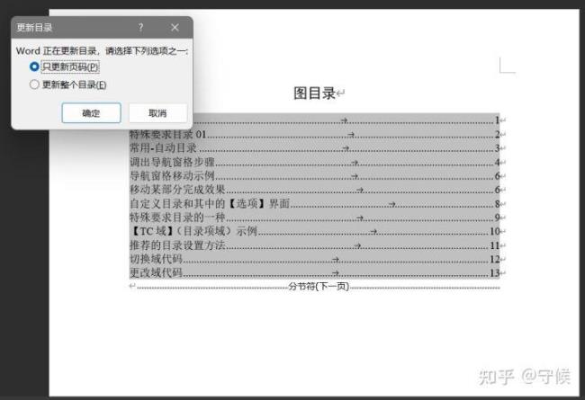 word目录更新域怎么弄