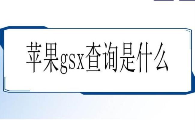 苹果gsx是什么意思