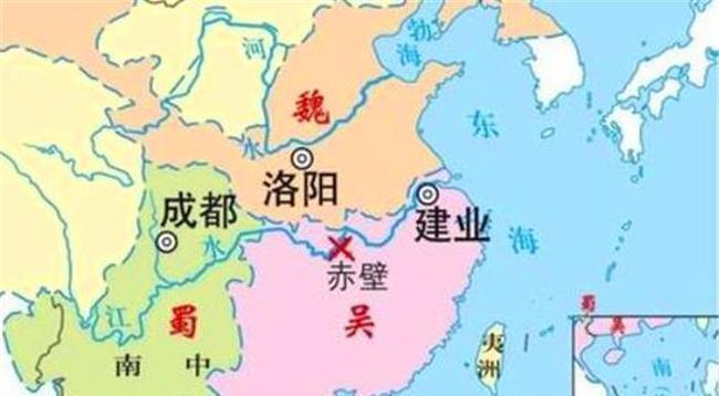 三国在中国地图划分