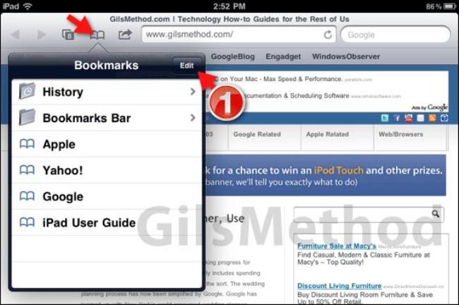 iPad如何收藏书签网页