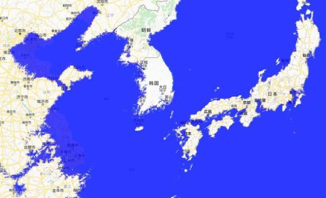 中国各地区海平面地图