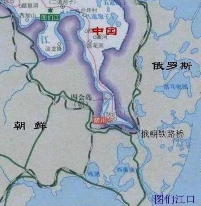 乌苏里江和图们江地图