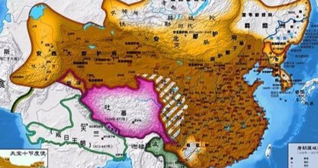 唐朝版图最大时的地图