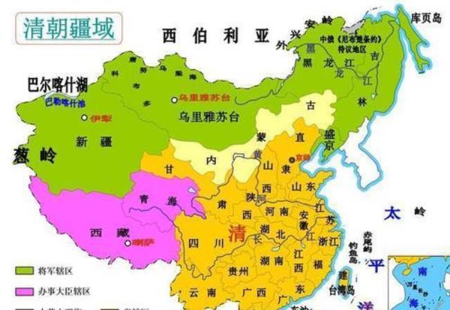 清朝版图最大时的地图面积