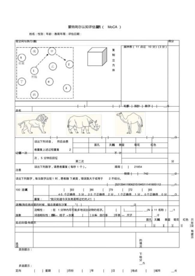 moca量表是谁提出的