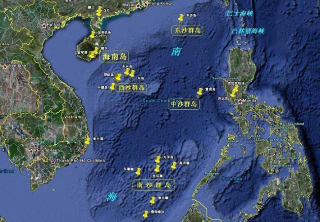 南海群岛在地图哪个位置