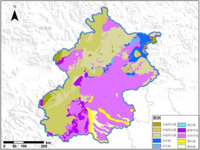 北京的地形特征为