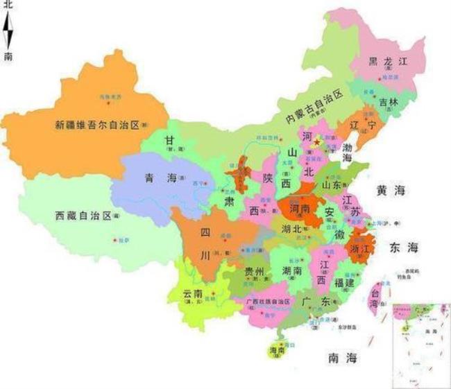 中国各省市土地面积