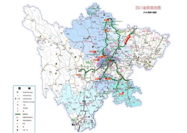 四川周边省份示意图