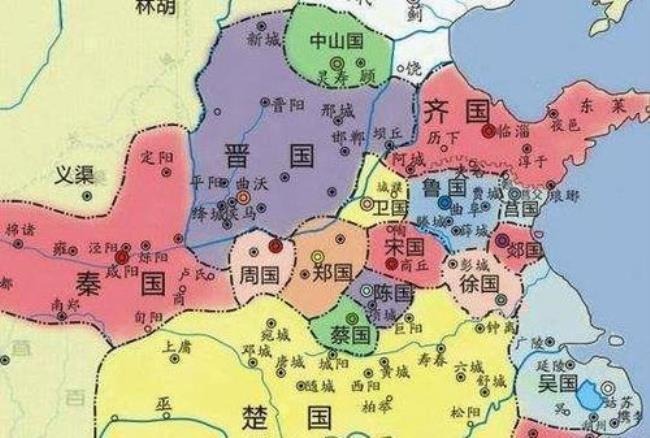 战国以及秦朝时期地图