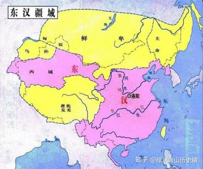 汉朝版图最大时的地图