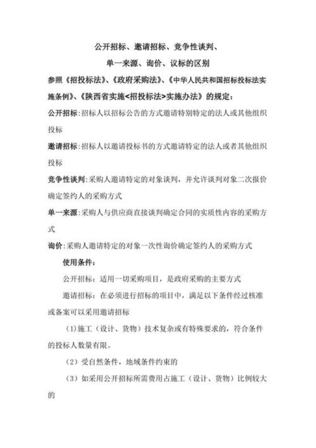 公开招标和邀请招标有什么区别