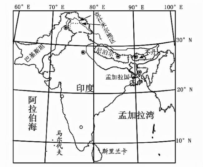 南亚热带气候分布范围