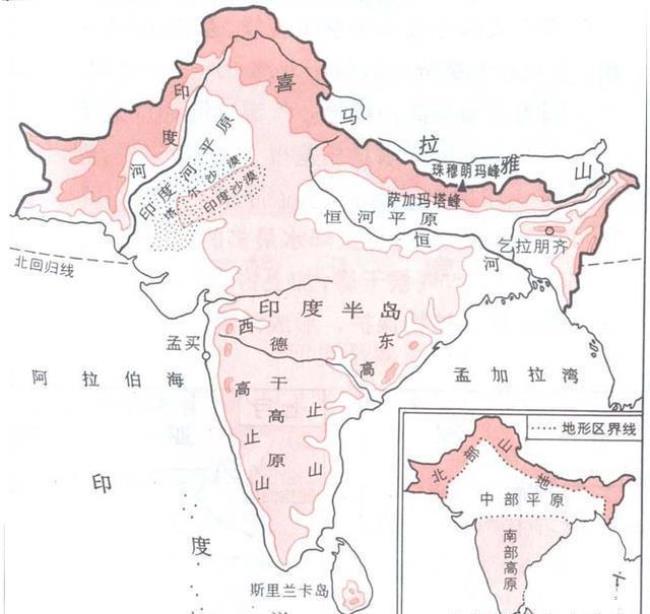 南亚七国一地区地理位置