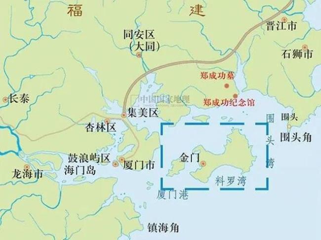 厦门岛距离小金门岛多少公里