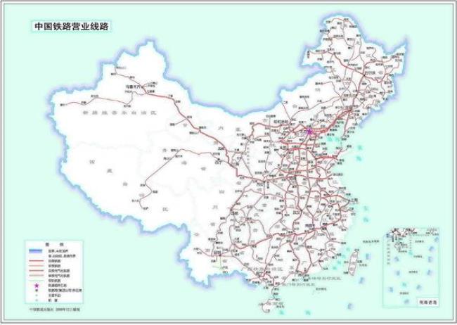 中国铁路总长度排名