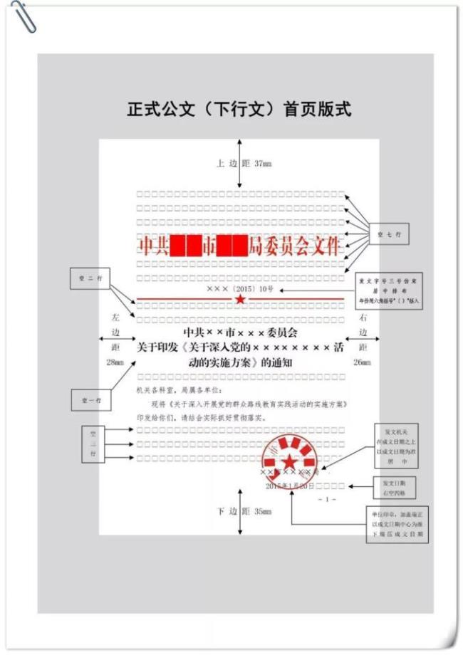 公文目录格式规范