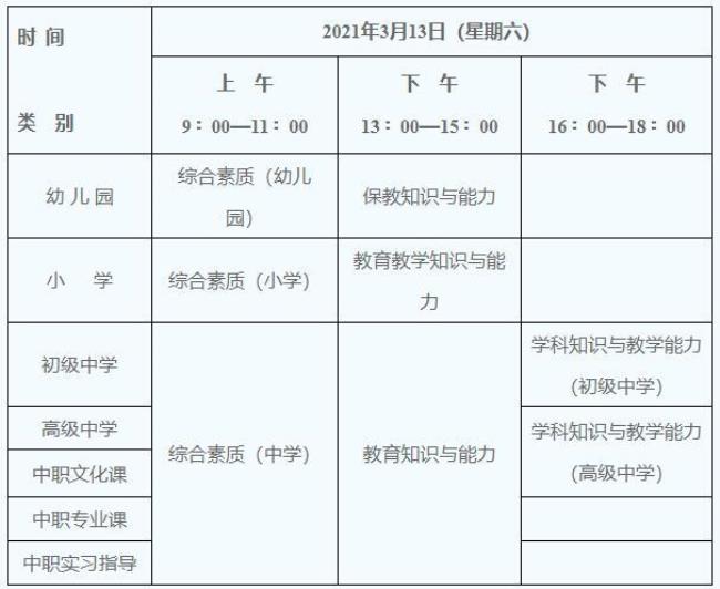 2022年广西教师资格考试时间