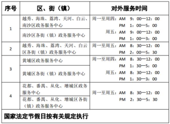 中山市东区行政中心上班时间