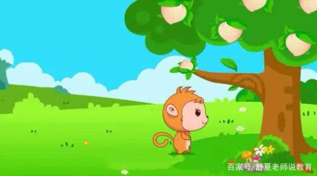 小猴子摘桃子的故事