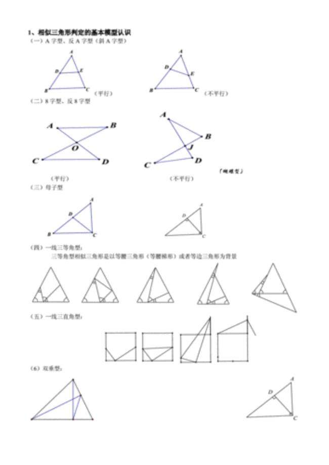 一线三等角全等模型口诀