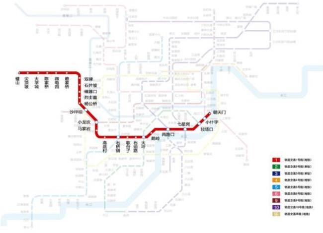 重庆轻轨14号线全线站点