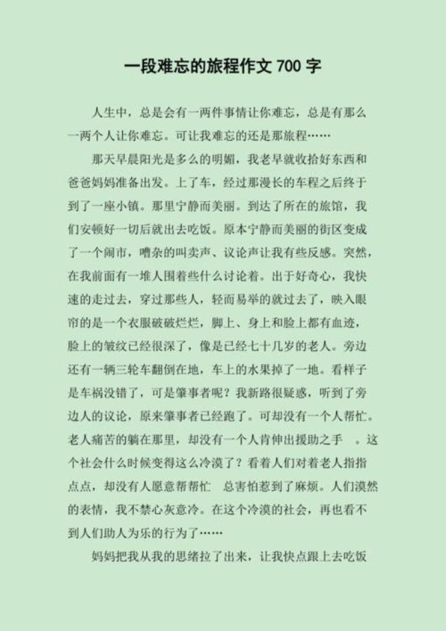 《一次难忘的游历》游记散文700字