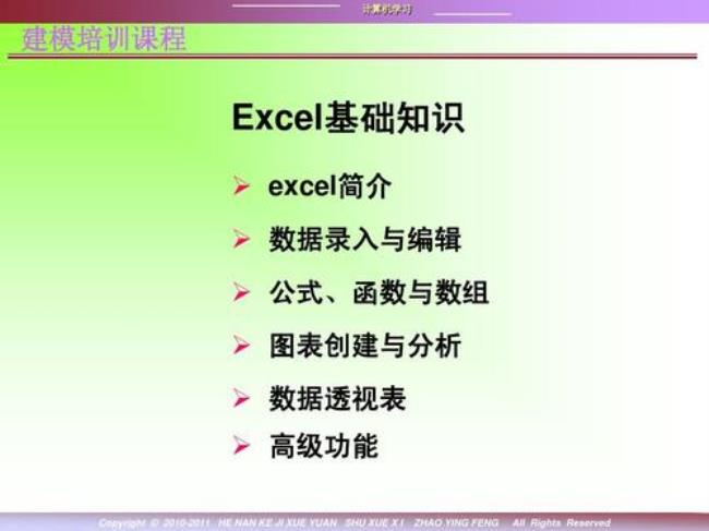 excel基础入门必备