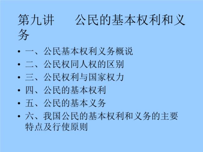 公民的基本权利有哪些