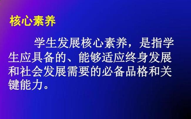 核心素养的四个要素