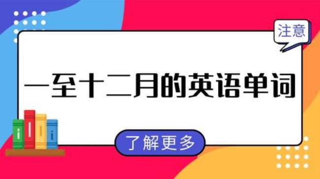 从一月到十二月的对应英文缩写