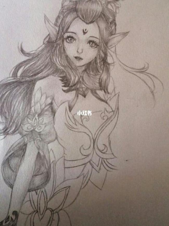 王昭君怎么素描画简单又漂亮