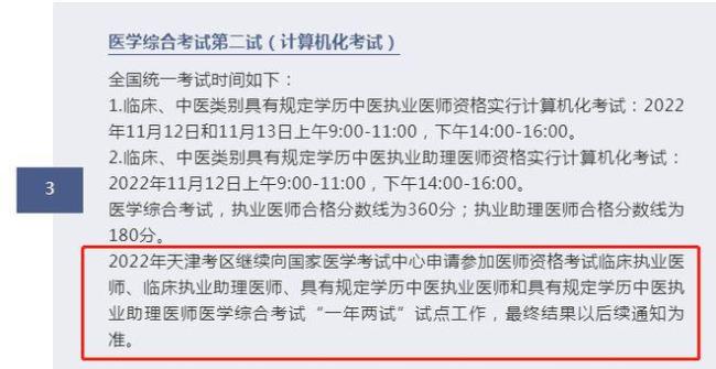 2022年中医助理医师资格证报考时间