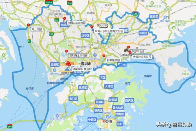 深圳哪些地方属于市区