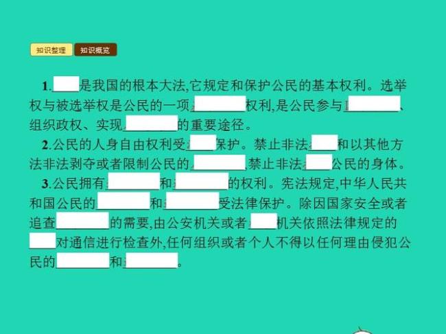 公民的15个基本权利