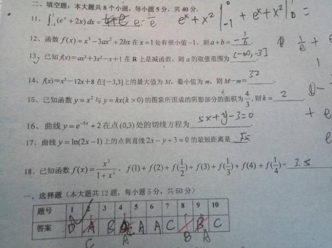 高中数学填空题错的多怎么回事