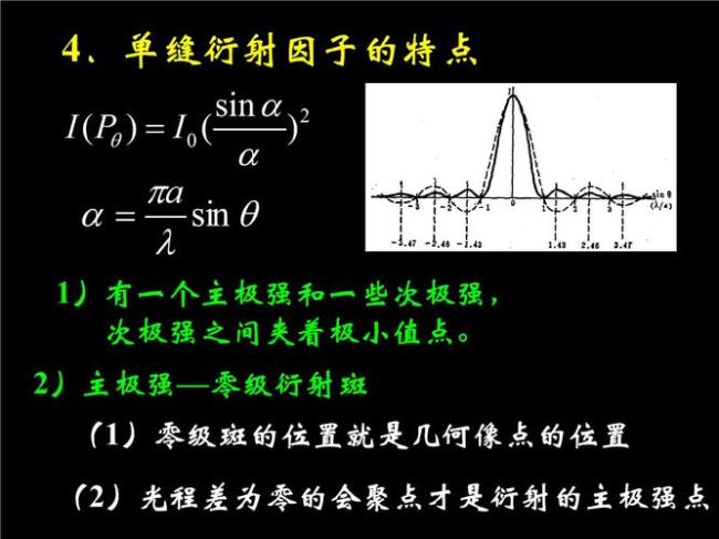 为什么单缝衍射光程差等于asin