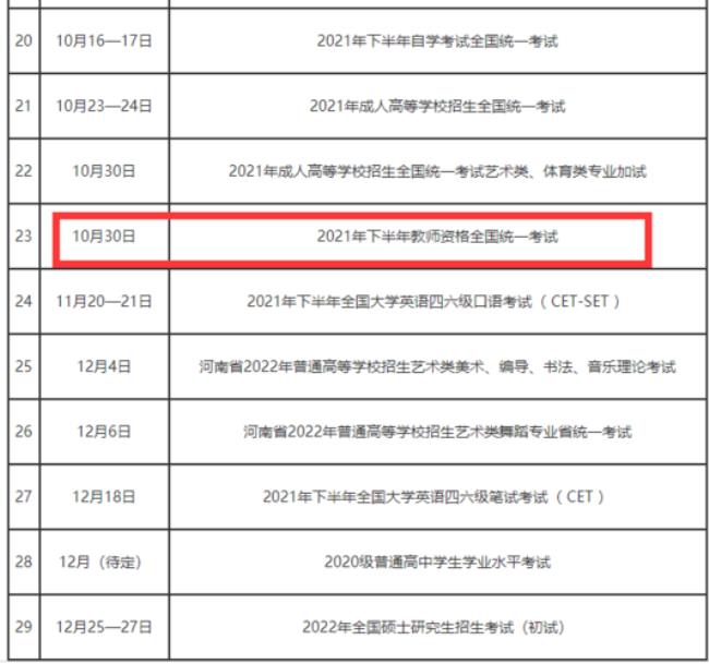 2022教资笔试下半年报名时间